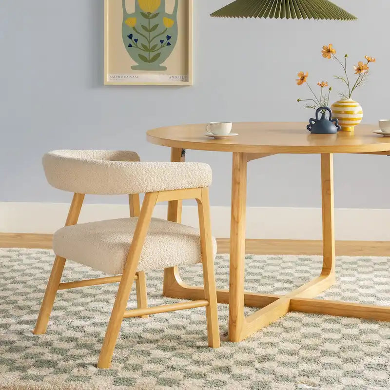 Ensemble de table à manger 5 pièces en bois massif Middlebrook avec chaises bi-matière