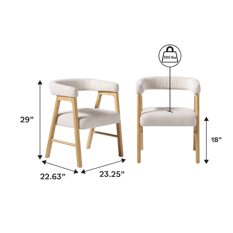 Ensemble de table à manger 5 pièces en bois massif Middlebrook avec chaises bi-matière