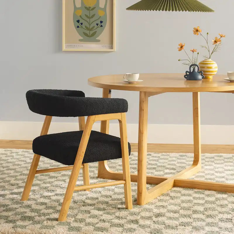 Ensemble de table à manger 5 pièces en bois massif Middlebrook avec chaises bi-matière