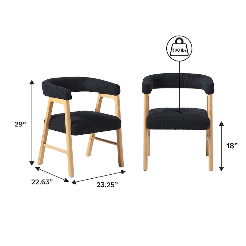 Ensemble de table à manger 5 pièces en bois massif Middlebrook avec chaises bi-matière