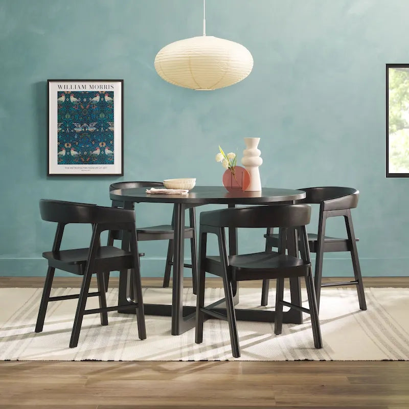 Ensemble de salle à manger 5 pièces Middlebrook avec chaises en bois massif