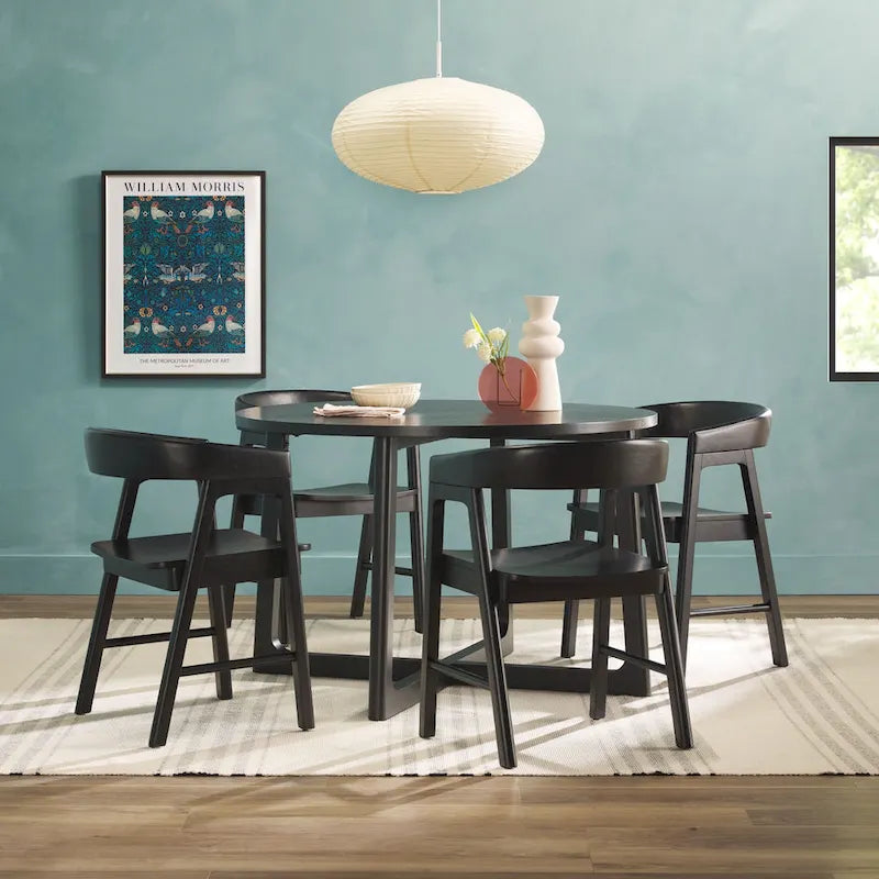 Ensemble de salle à manger 5 pièces Middlebrook avec chaises en bois massif