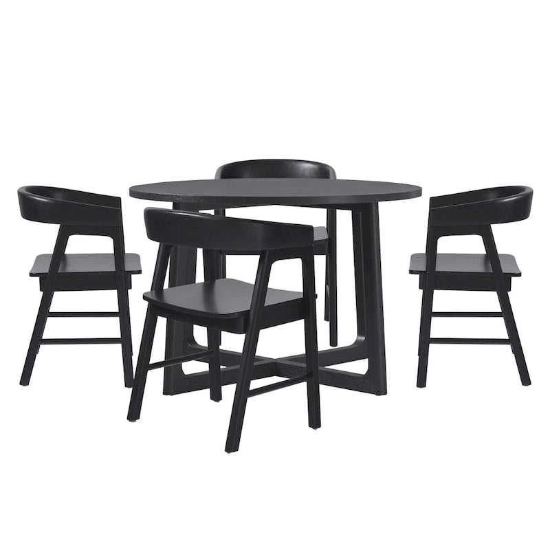 Ensemble de salle à manger 5 pièces Middlebrook avec chaises en bois massif