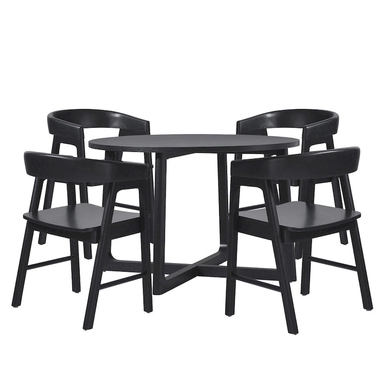 Ensemble de salle à manger 5 pièces Middlebrook avec chaises en bois massif