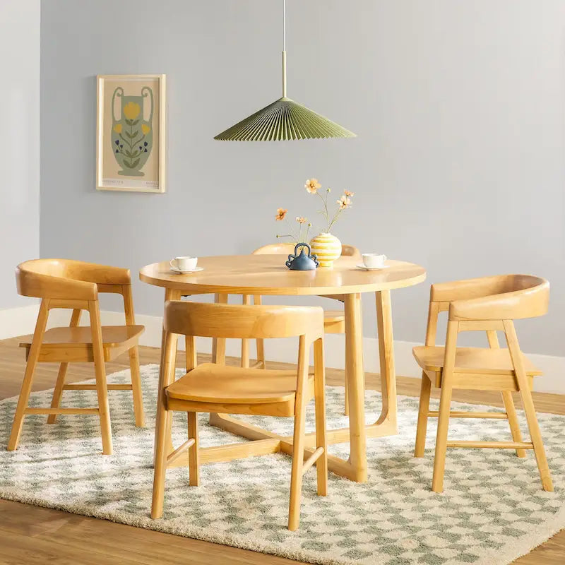 Ensemble de salle à manger 5 pièces Middlebrook avec chaises en bois massif