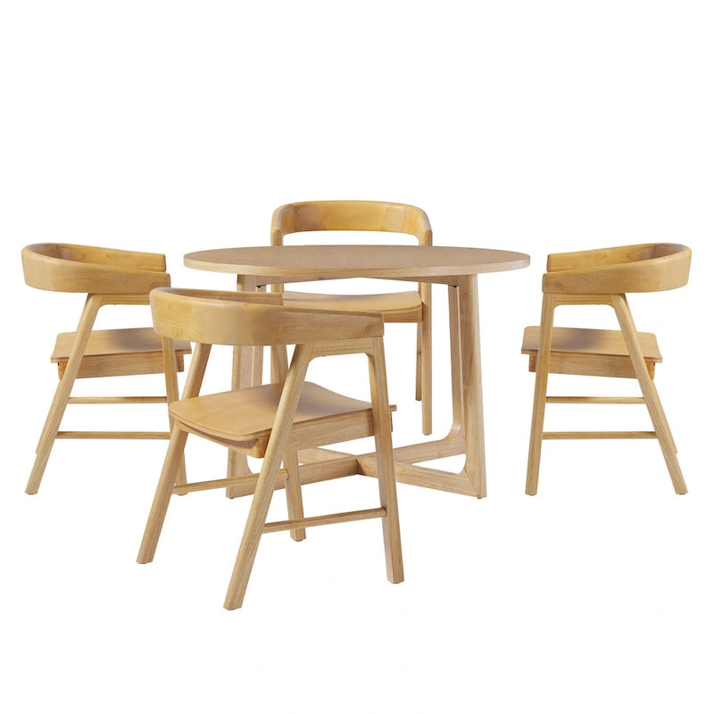 Ensemble de salle à manger 5 pièces Middlebrook avec chaises en bois massif