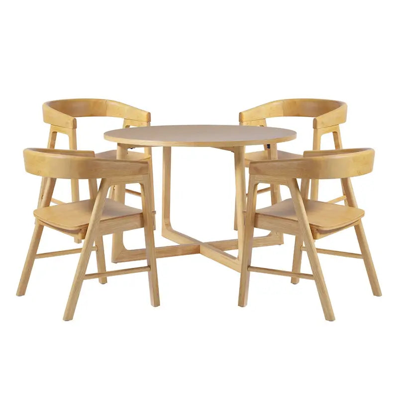 Ensemble de salle à manger 5 pièces Middlebrook avec chaises en bois massif