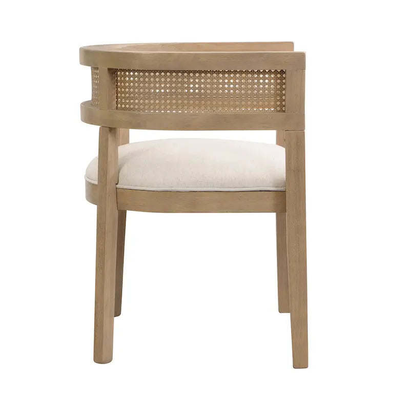 Ensemble de salle à manger 7 pièces Lythor avec sièges rembourrés, tissage en rotin, bois d'hévéa par Christopher Knight Home