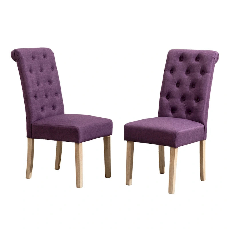Ensemble table et chaises de salle à manger en bois, ensembles de table et chaises de salle à manger simples avec chaises rembourrées capitonnées et pieds tournés pour la cuisine