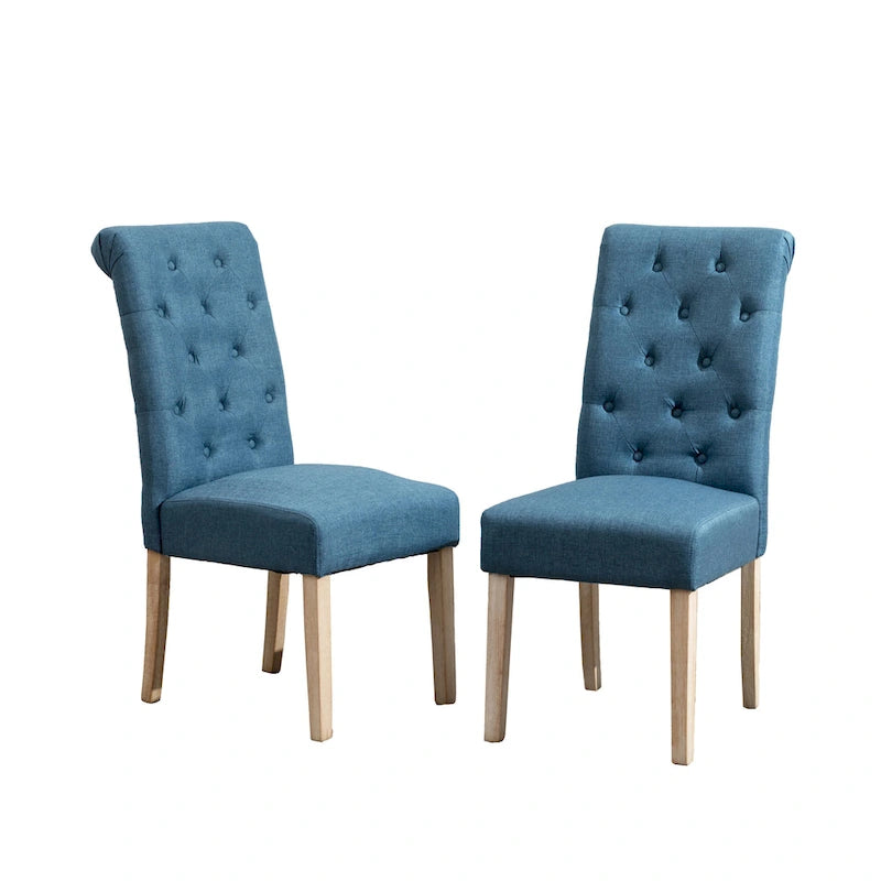 Ensemble table et chaises de salle à manger en bois, ensembles de table et chaises de salle à manger simples avec chaises rembourrées capitonnées et pieds tournés pour la cuisine