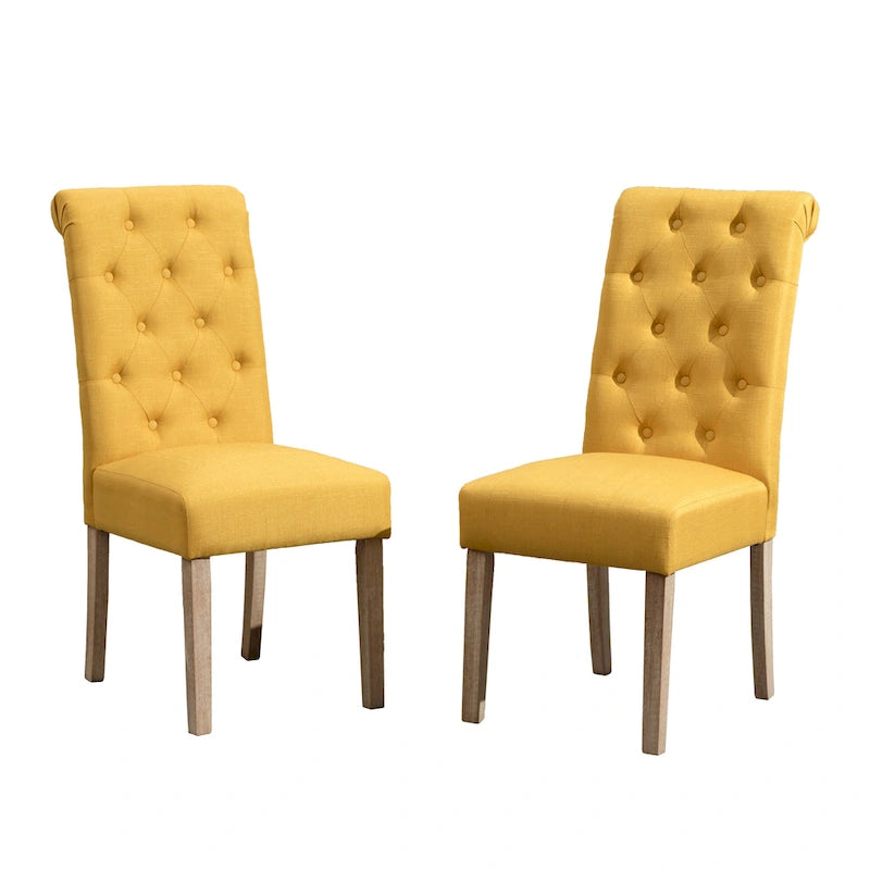 Ensemble table et chaises de salle à manger moderne, ensemble table et chaises de salle à manger pour fêtes à domicile avec 6 chaises capitonnées et pieds tournés pour la cuisine