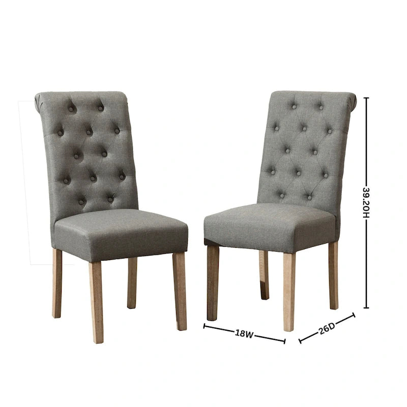 Ensemble table et chaises de salle à manger moderne, ensemble table et chaises de salle à manger pour fêtes à domicile avec 6 chaises capitonnées et pieds tournés pour la cuisine