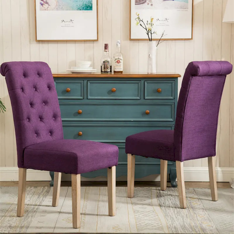 Ensemble table et chaises de salle à manger moderne, ensemble table et chaises de salle à manger pour fêtes à domicile avec 6 chaises capitonnées et pieds tournés pour la cuisine