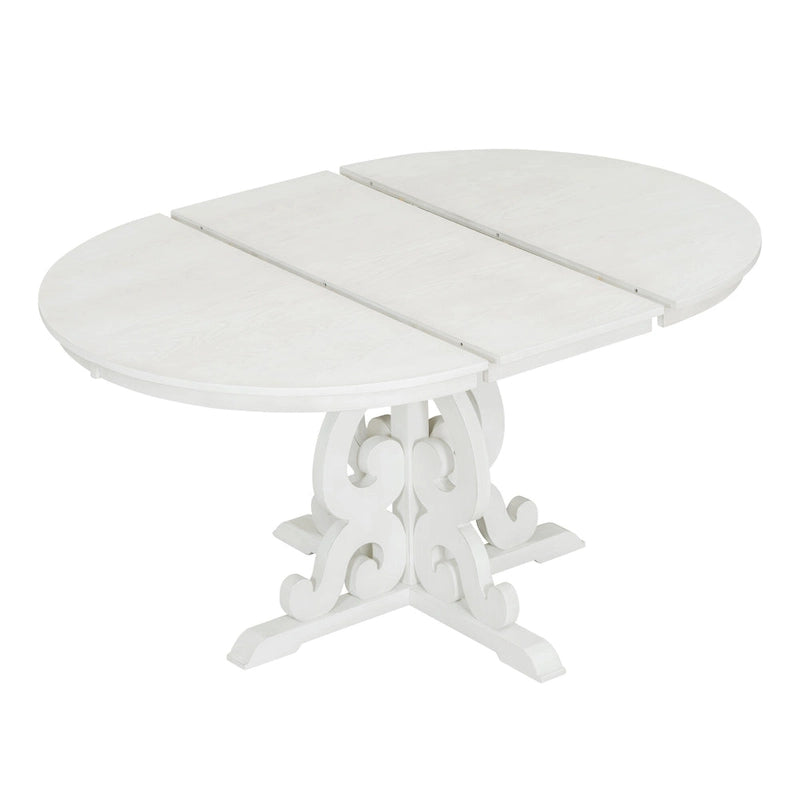 Ensemble de salle à manger fonctionnel rétro, table et chaises extensibles avec rallonges amovibles et pliables pour la salle à manger et la cuisine