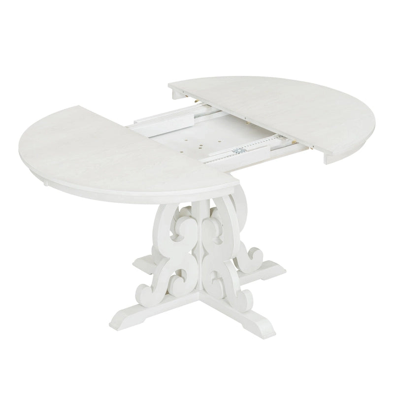 Ensemble de salle à manger fonctionnel rétro, table et chaises extensibles avec rallonges amovibles et pliables pour la salle à manger et la cuisine
