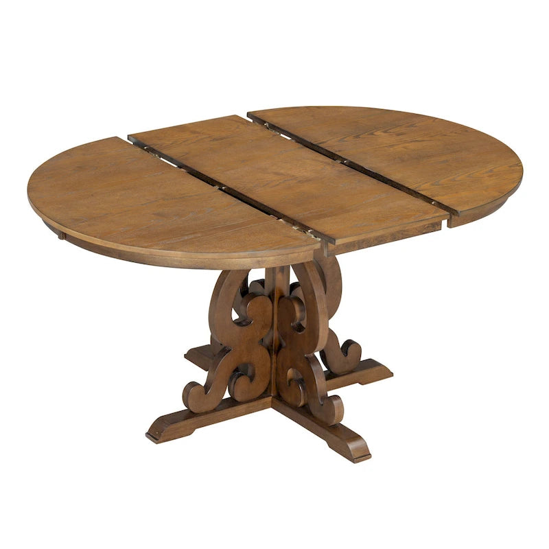 Ensemble de salle à manger fonctionnel rétro, table et chaises extensibles avec rallonges amovibles et pliables pour la salle à manger et la cuisine
