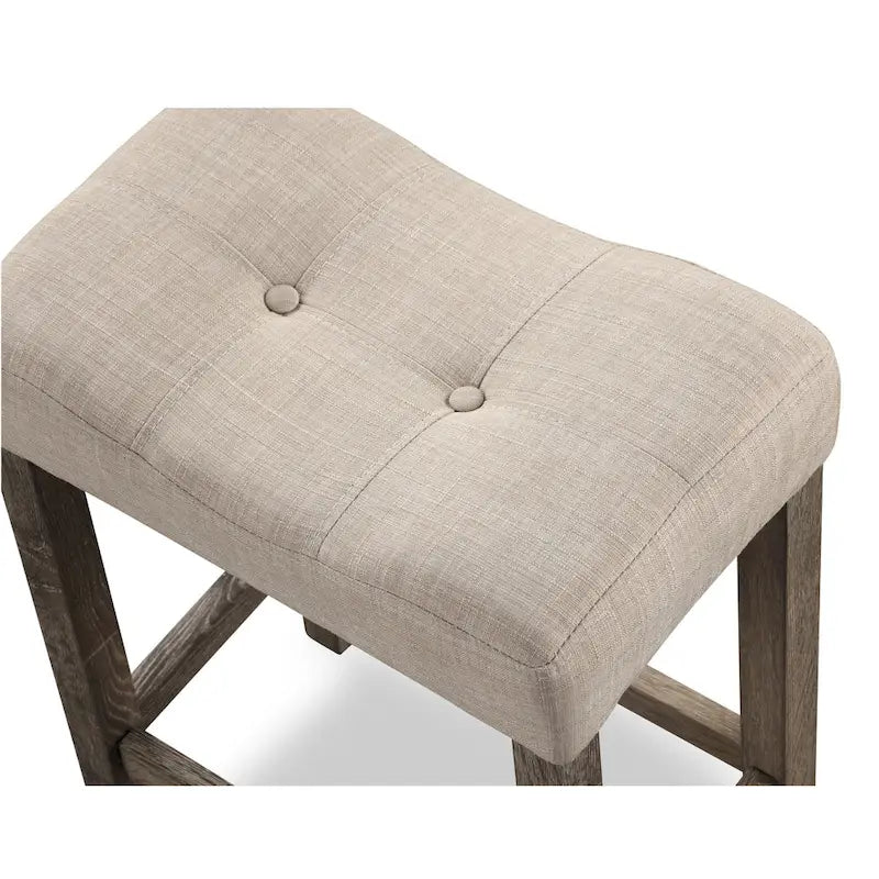 Ensemble de salle à manger 3 pièces à hauteur de comptoir, petite table de salle à manger et chaises d'appartement avec tabourets rembourrés capitonnés pour la cuisine