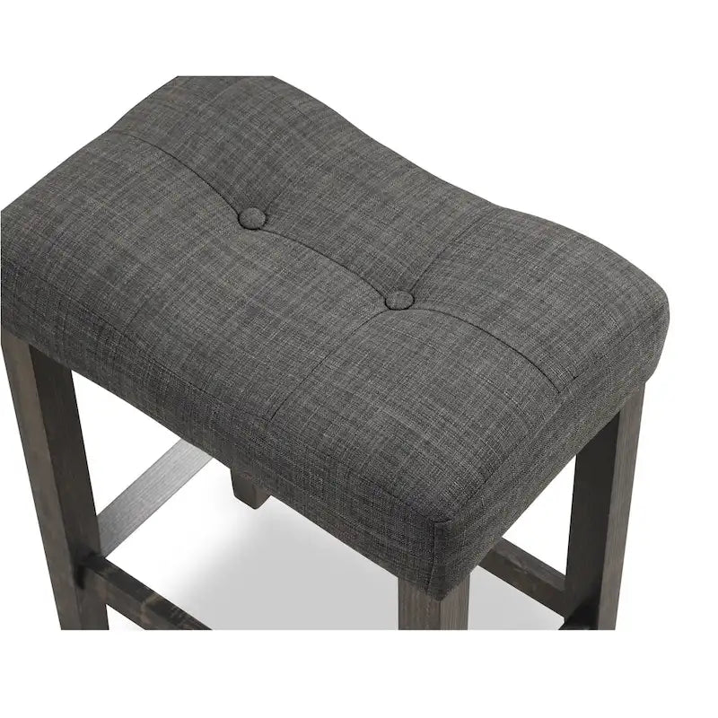 Ensemble de salle à manger 3 pièces à hauteur de comptoir, petite table de salle à manger et chaises d'appartement avec tabourets rembourrés capitonnés pour la cuisine