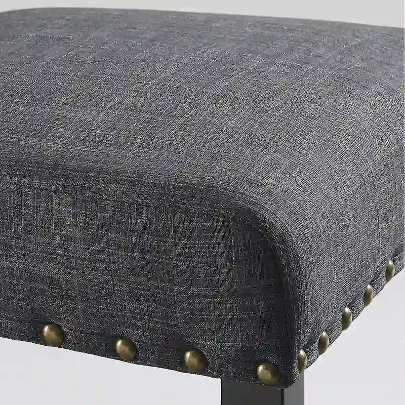 Ensembles de table et de chaises de salle à manger modernes du milieu du siècle, ensembles de table de salle à manger de cuisine de ferme avec clous en laiton et pieds en métal