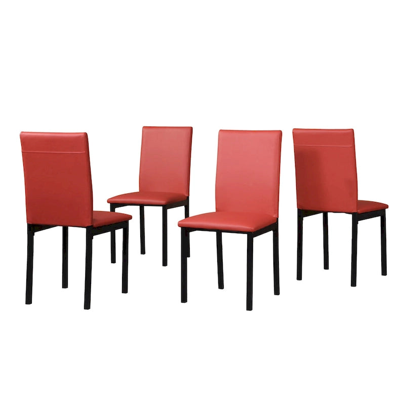 Ensemble table et 4 chaises de salle à manger, ensemble de meubles de salle à manger de cuisine avec table rectangulaire en faux marbre et 4 chaises