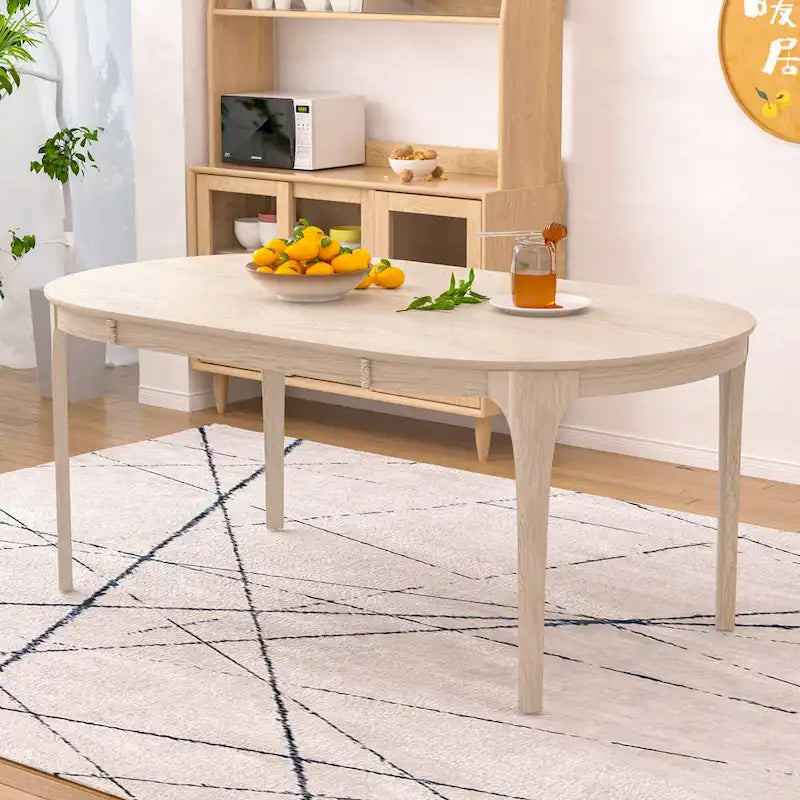 Ensemble de salle à manger VECELO 5/7 pièces comprenant une table de salle à manger ovale