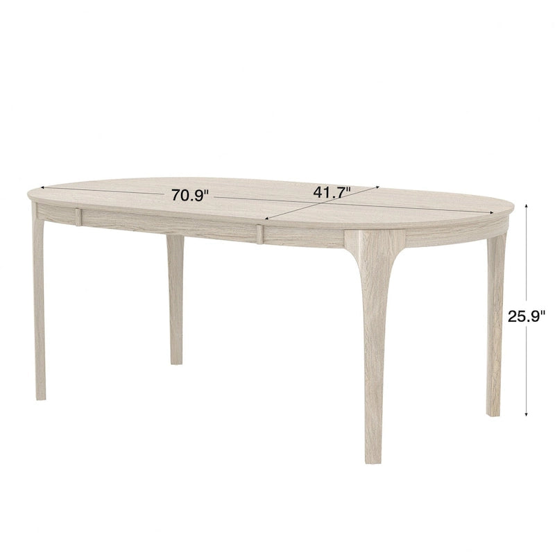 Ensemble de salle à manger VECELO 5/7 pièces comprenant une table de salle à manger ovale