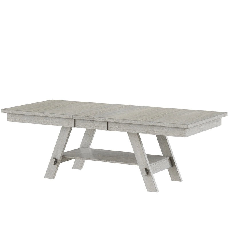 Ensemble de salle à manger VECELO 6/8 pièces avec banc, table à manger rectangulaire extensible en bois massif et 4 chaises de salle à manger en bois massif