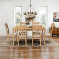Dining Table Set with 6 Chairs, Modern Dining Table and Chairs Set, 1 Table & 6 Chairs, Anti-Slip, Perfect for 4-6 Persons