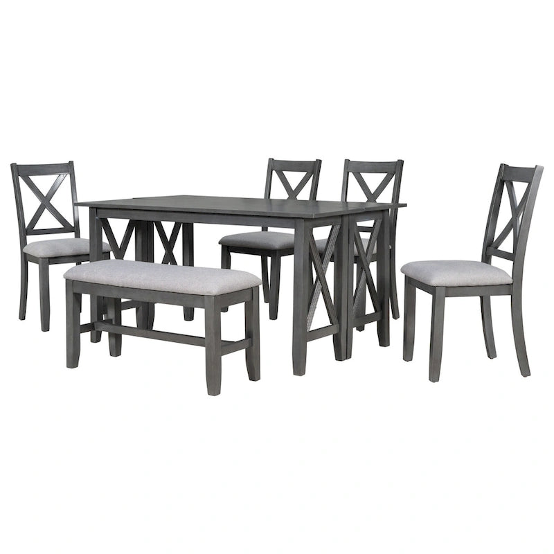 Ensembles table et chaises de salle à manger pliables multifonctionnels, ensembles table et chaises de salle à manger pour fêtes à domicile avec pieds de table en forme de X pour la cuisine