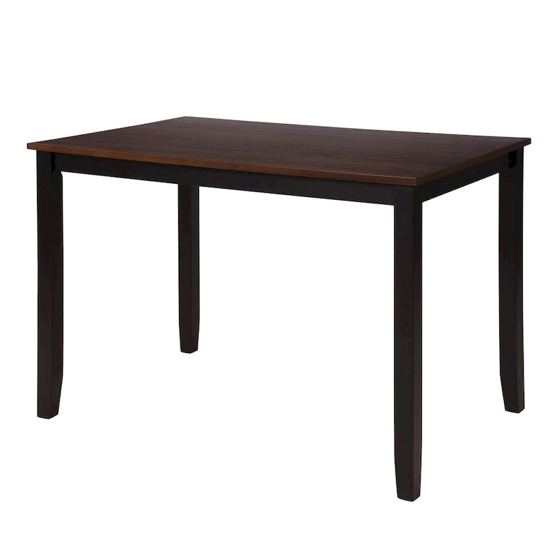Ensemble de table et de chaises de cuisine de ferme avec patins antidérapants et chaises à dossier en X pour la cuisine