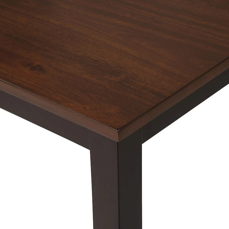 Ensemble de table et de chaises de cuisine de ferme avec patins antidérapants et chaises à dossier en X pour la cuisine