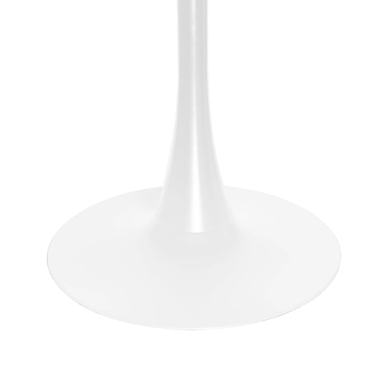 Ensemble de salle à manger 5 pièces Bristol – Table ronde 35" et 4 chaises en plastique avec base dorée