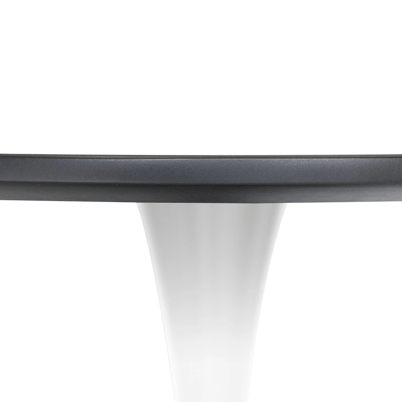 Ensemble de salle à manger 5 pièces Bristol – Table ronde 35" et 4 chaises en plastique avec base dorée