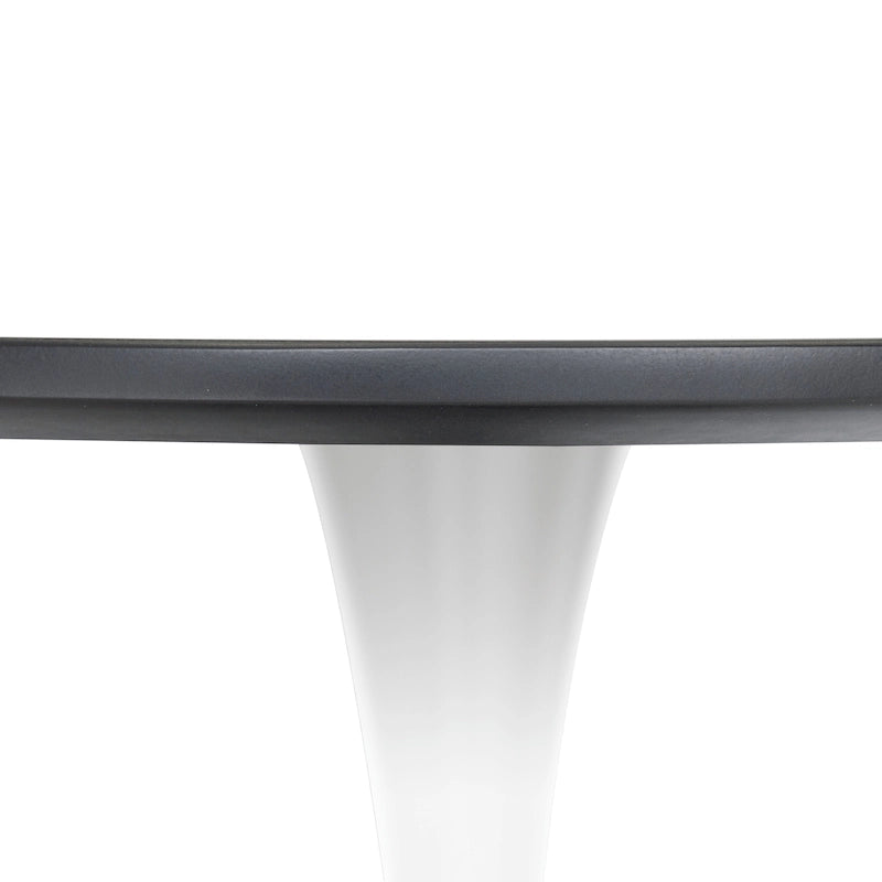 Ensemble de salle à manger 5 pièces Bristol – Table ronde 35" et 4 chaises en plastique avec base dorée