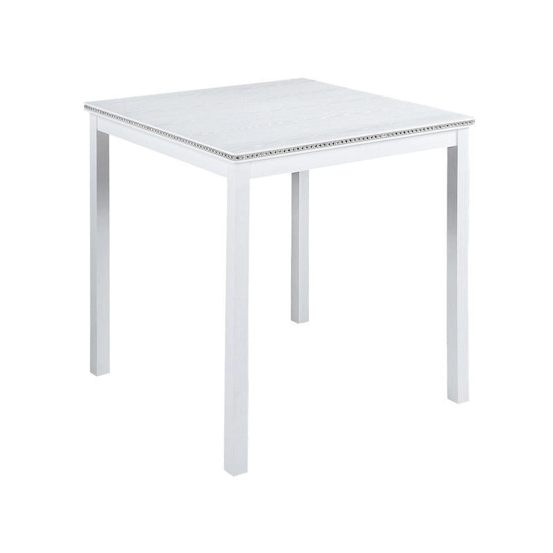Ensemble de salle à manger 5 pièces à hauteur de comptoir, Meubles de salle à manger en bois avec table carrée et 4 chaises rembourrées