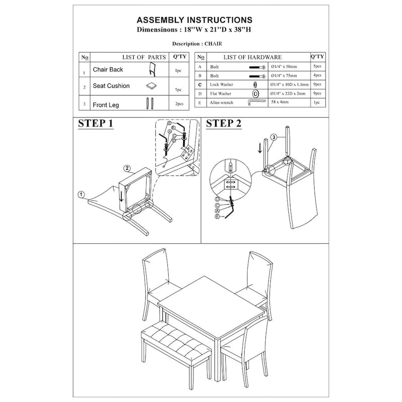 Ensemble de salle à manger 5 pièces, ensemble de dînette de cuisine avec table en faux marbre, banc et 3 chaises rembourrées en similicuir