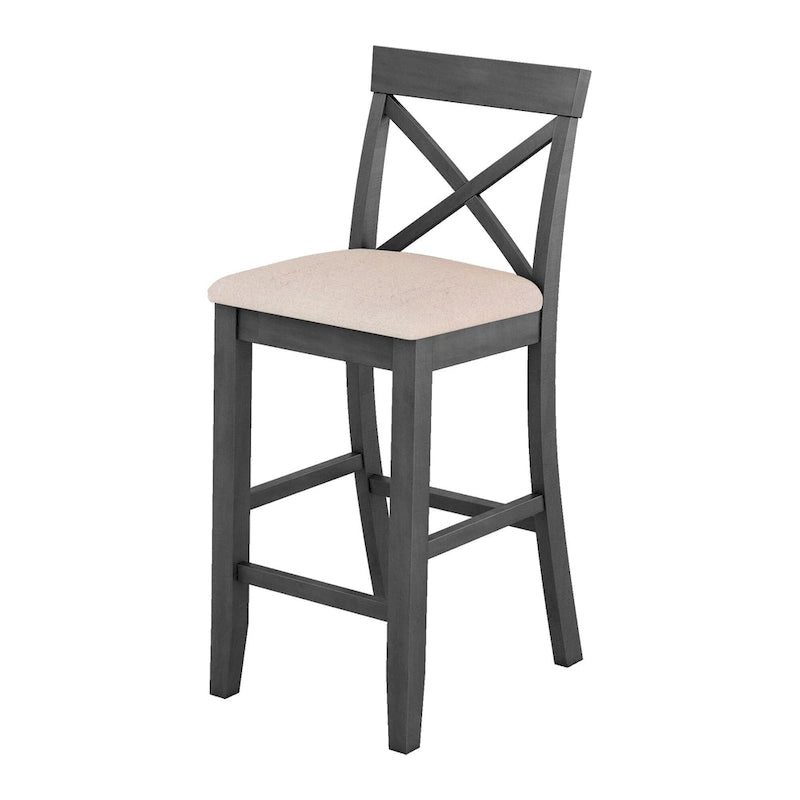 Ensemble table et chaises de salle à manger 3 pièces, petite table et chaises de hauteur comptoir avec coin petit-déjeuner de cuisine et 2 chaises