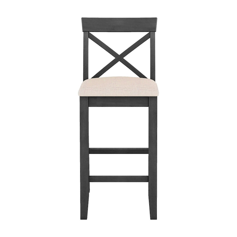 Ensemble table et chaises de salle à manger 3 pièces, petite table et chaises de hauteur comptoir avec coin petit-déjeuner de cuisine et 2 chaises