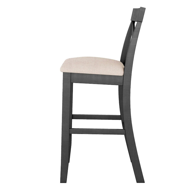 Ensemble table et chaises de salle à manger 3 pièces, petite table et chaises de hauteur comptoir avec coin petit-déjeuner de cuisine et 2 chaises