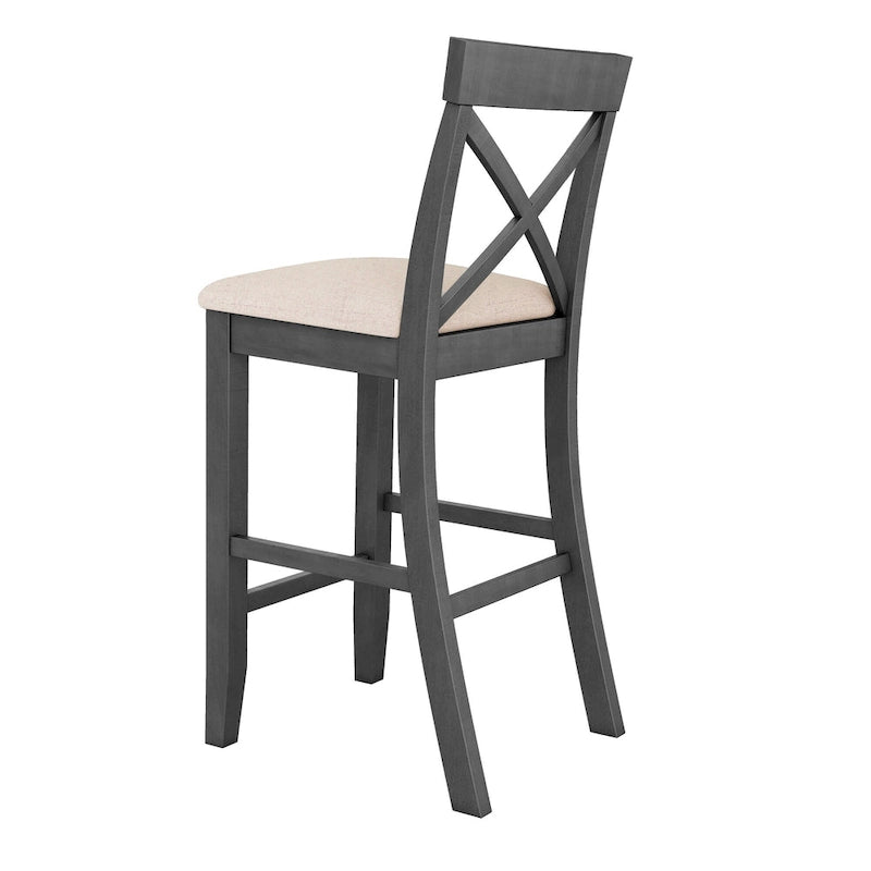 Ensemble table et chaises de salle à manger 3 pièces, petite table et chaises de hauteur comptoir avec coin petit-déjeuner de cuisine et 2 chaises