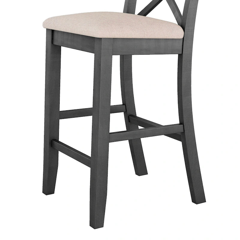 Ensemble table et chaises de salle à manger 3 pièces, petite table et chaises de hauteur comptoir avec coin petit-déjeuner de cuisine et 2 chaises