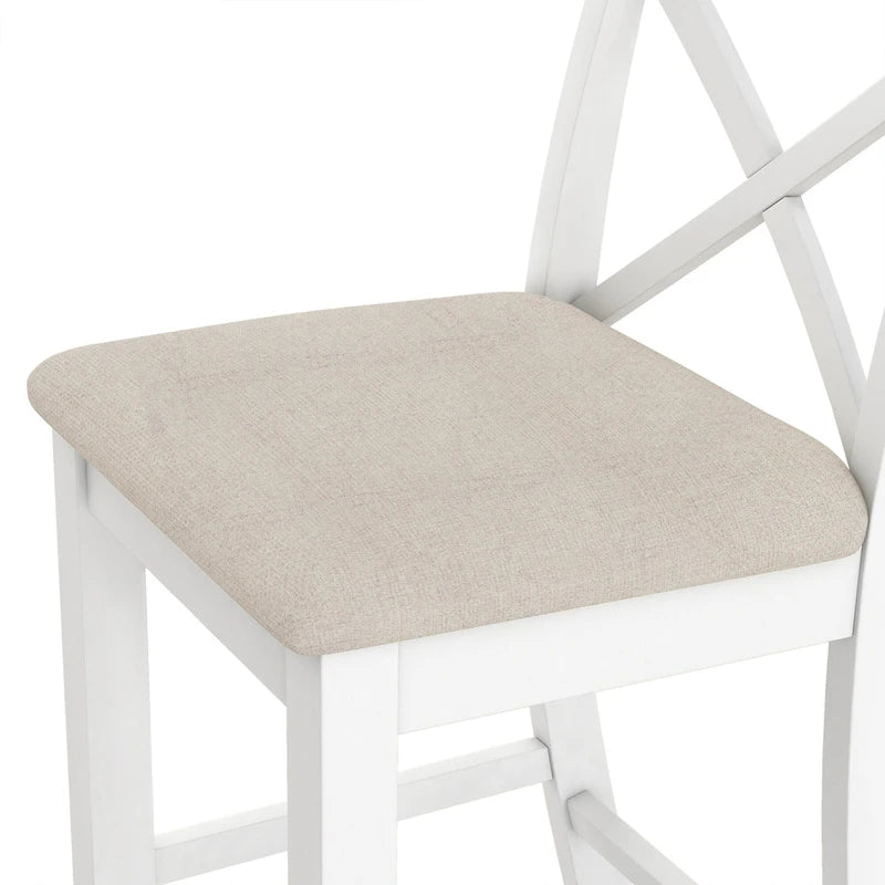 Ensemble table et chaises de salle à manger 3 pièces, petite table et chaises de hauteur comptoir avec coin petit-déjeuner de cuisine et 2 chaises