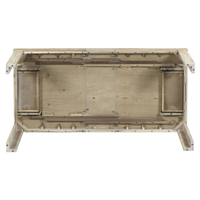 Ensemble de meubles en bois 7 pièces, ensemble de table de cuisine extensible avec rallonge et 2 tiroirs, 6 chaises de salle à manger rembourrées