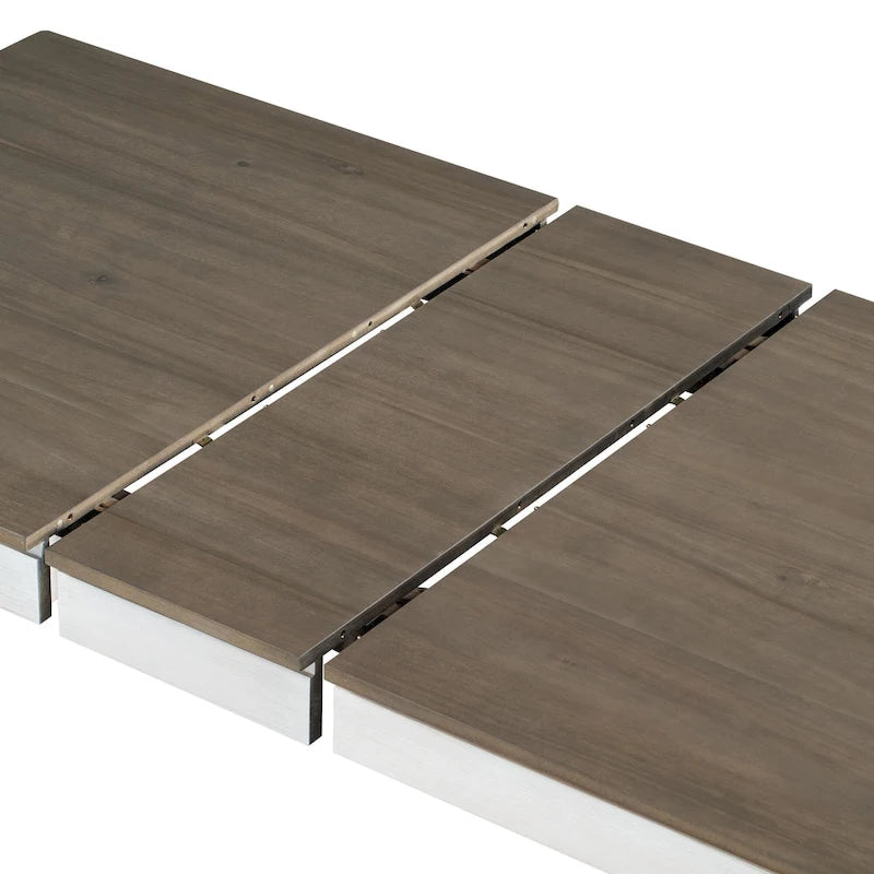 Ensemble de meubles en bois 7 pièces, ensemble de table de cuisine extensible avec rallonge et 2 tiroirs, 6 chaises de salle à manger rembourrées