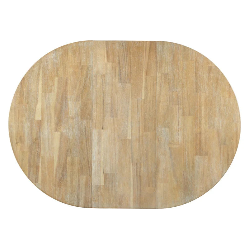 Ensemble de salle à manger 5 pièces, ensemble de table à manger ronde en bois avec table à manger extensible et 4 chaises de salle à manger rembourrées