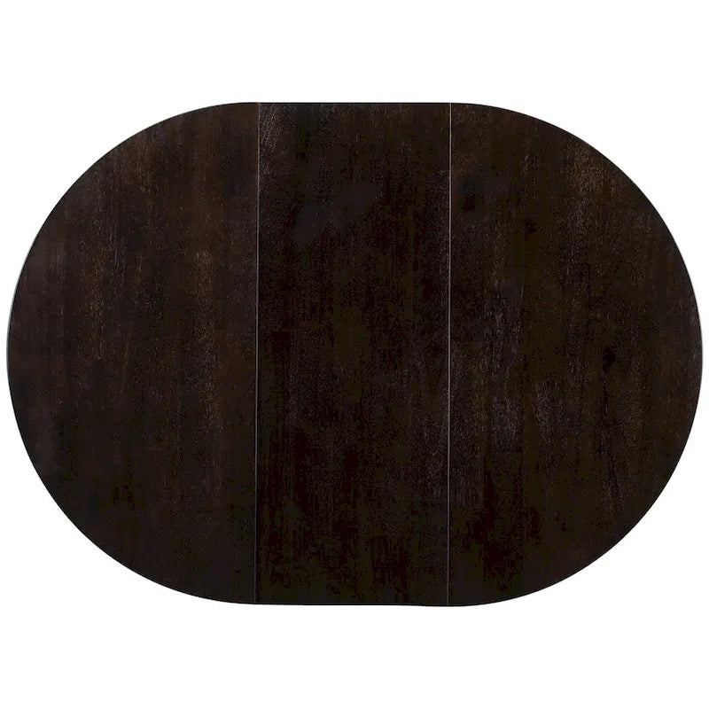 Ensemble de salle à manger 5 pièces, ensemble de table à manger ronde en bois avec table à manger extensible et 4 chaises de salle à manger rembourrées