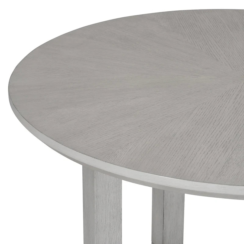 Ensemble table et 4 chaises de salle à manger 5 pièces, ensemble de salle à manger de cuisine en bois avec table à manger ronde et 4 chaises rembourrées