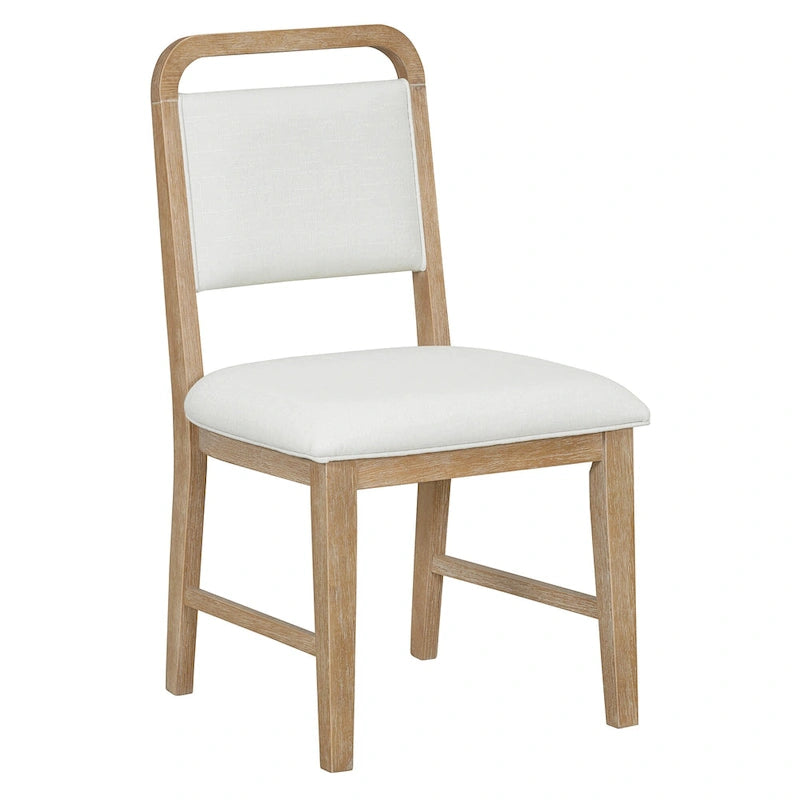 Ensemble table et 4 chaises de salle à manger 5 pièces, ensemble de salle à manger de cuisine en bois avec table à manger ronde et 4 chaises rembourrées