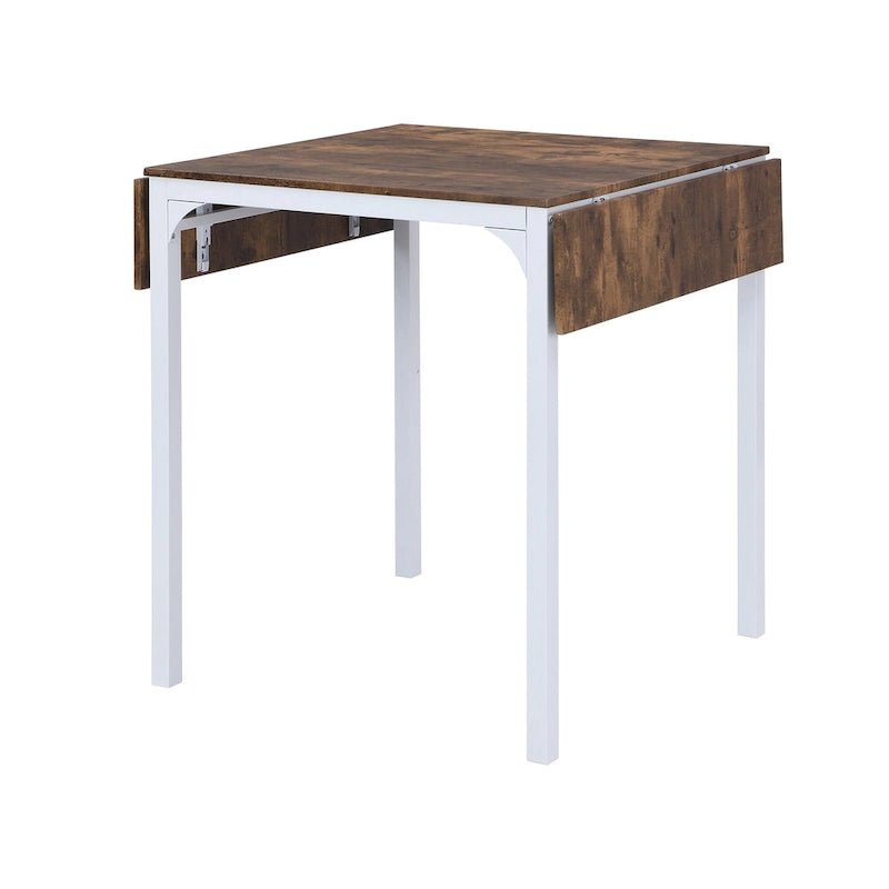 Ensemble de salle à manger hauteur comptoir, table de salle à manger 5 pièces à rabats avec table à rabats et 4 chaises de salle à manger hautes