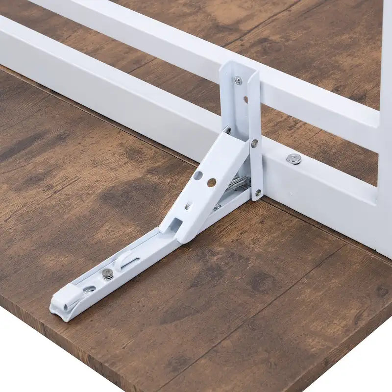 Ensemble de salle à manger hauteur comptoir, table de salle à manger 5 pièces à rabats avec table à rabats et 4 chaises de salle à manger hautes